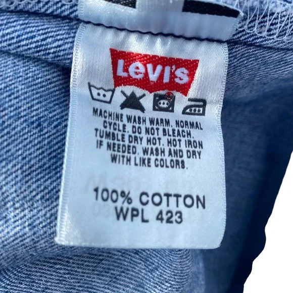 Levis 501 Straight Fit Denim Jeans 36 x 32 Stone Washed Blue Y2K Distressed - Picture 9 of 15